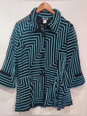 Damee Soutache Jacket Two Tone Women’s Size XL Preowned- excellent condition